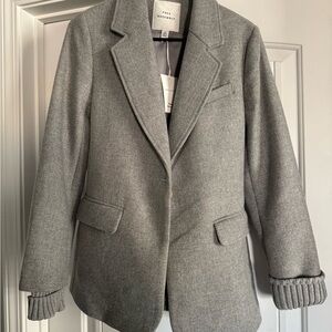 Chic Gray Blazer by [Brand]
